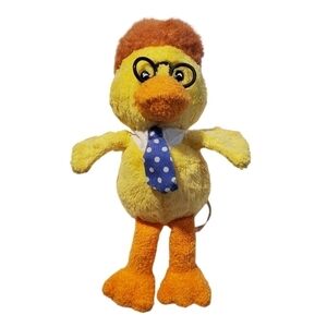 Anamorphic Smead 7" advertising Duck plush stuffed animal with glasses & tie